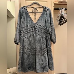 Free People Sweet Surrender Denim Dress, open back dress